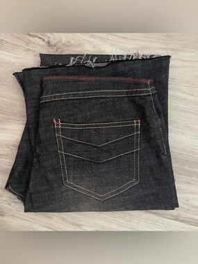 VINTAGE Y2K Unique Girl Lowrise Button-fly Wide Leg Black Jeans